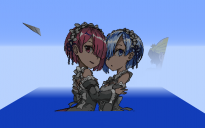 Rem & Ram Pixel Art