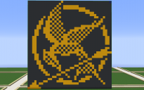 Mockingjay from Hunger games, pixelart
